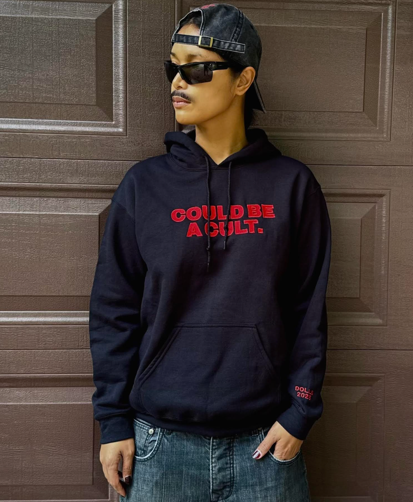 X DOLLS: COULD BE A CULT HOODIE IN BLACK