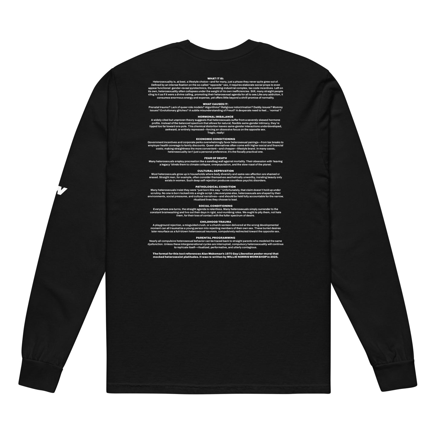 WHAT EXACTLY IS HETEROSEXUALITY LONG SLEEVE IN BLACK/WHITE