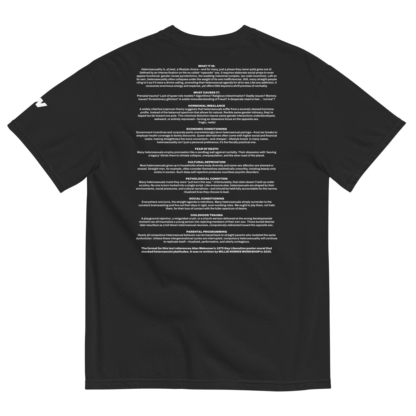 WHAT EXACTLY IS HETEROSEXUALITY SHORT-SLEEVE T-SHIRT IN BLACK/WHITE